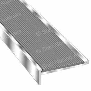 stair nosing for recessing into a step