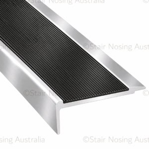 717 Vinyl stair nosing 2 mm to 3.5 mm rebate clear base with black insert