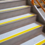 Stair nosing on checker plate Stair nosing for steel